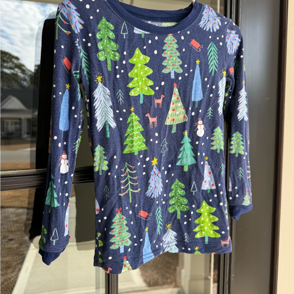 Little Sleepies Navy Festive Tree Long Sleeve Pajama Tee